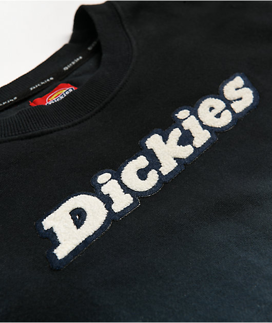 Dickies Black & White Dip Dye Crop Crew Neck Sweatshirt