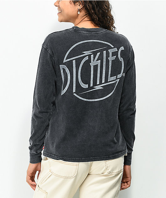 Dickies Black Mineral Wash Relaxed Long T-Shirt