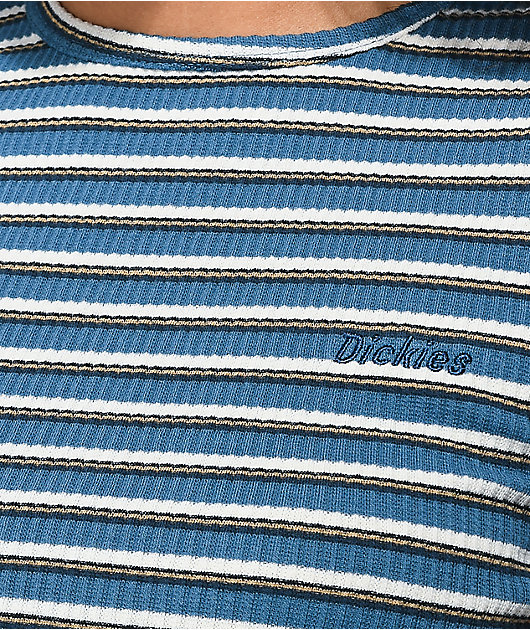 Dickies Blue Stripe Crop T-Shirt