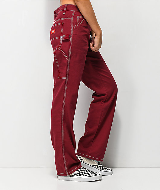 maroon dickies pants