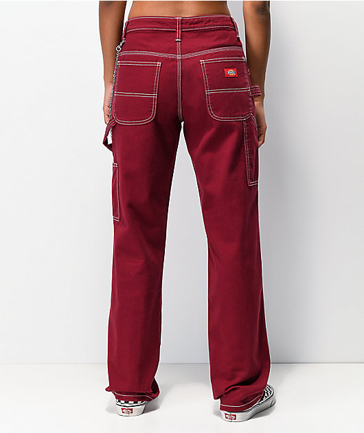 dickies red carpenter pants