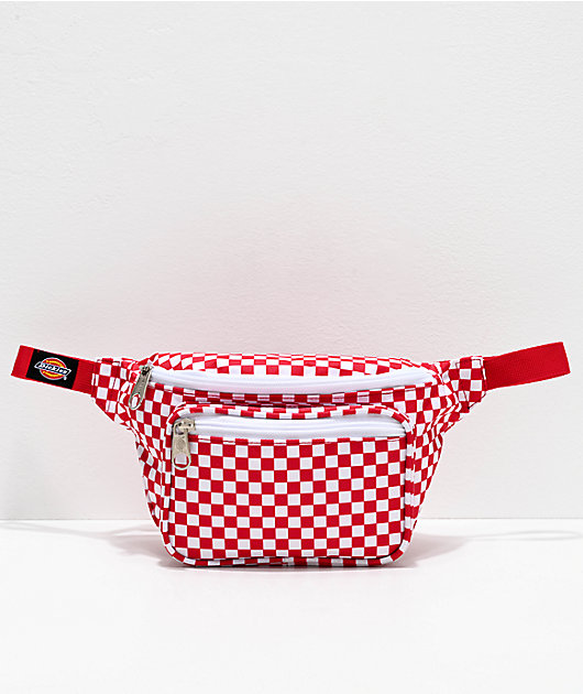red checkered fanny pack