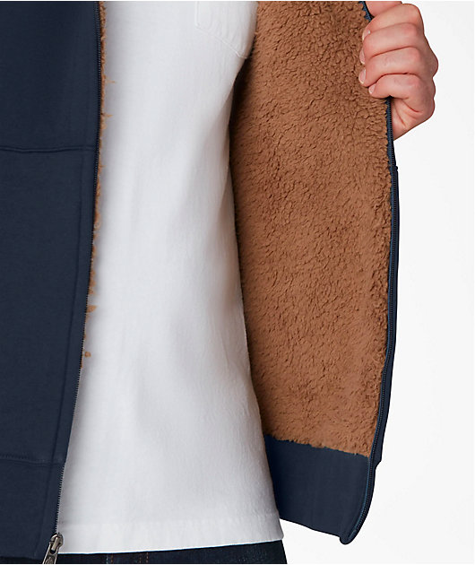 dickies sherpa lined fleece zip hoodie
