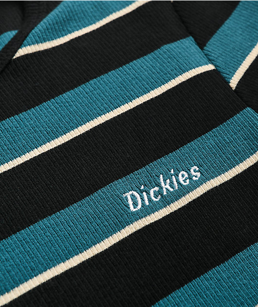 Dickies Deep Sky Stripe Crop Long Sleeve Top