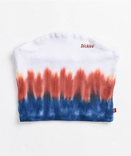 Dickies Dip Dye Apricot & Navy Tube Top