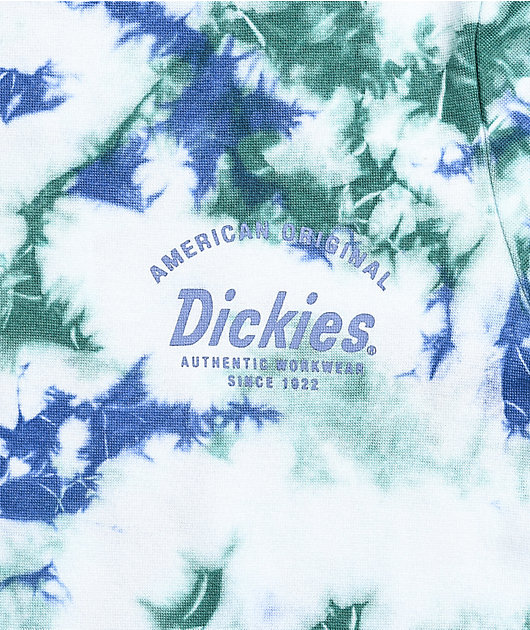 Dickies Green & Blue Tie Dye Crop T-Shirt