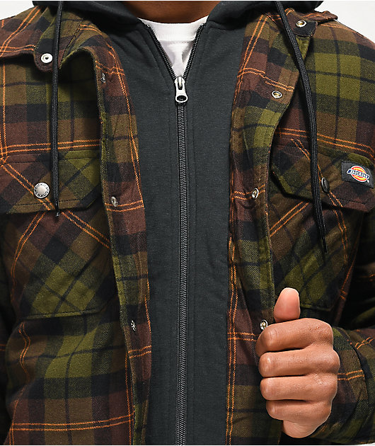 dickies plaid hooded jacket