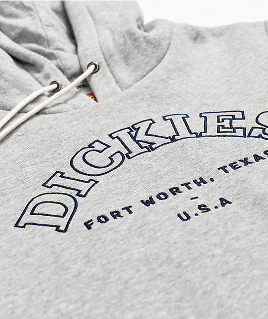 Dickies Heather Grey Crop Hoodie