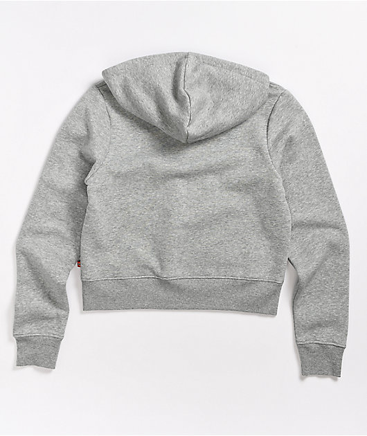 Dickies Heather Grey Crop Hoodie