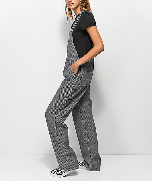 dickies blue and white striped overalls