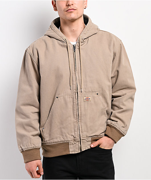 Dickies Hilham Beige Hooded Canvas Jacket