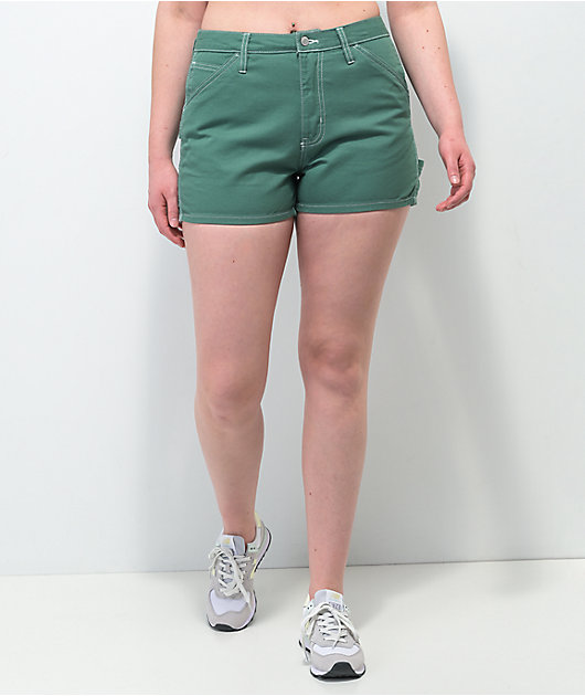 Dickies Ivy Shorts de carpintero verdes