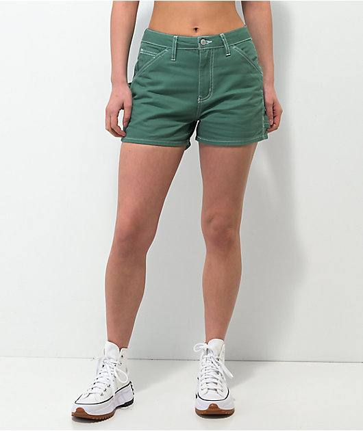 Dickies Ivy Shorts de carpintero verdes