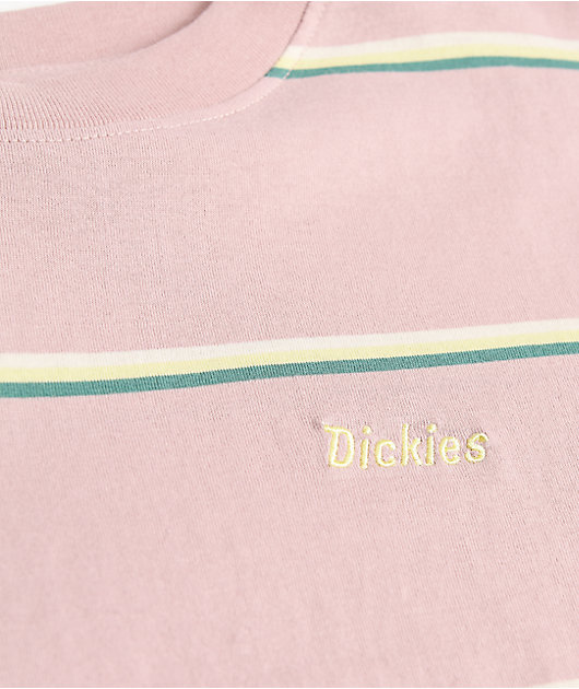 Dickies Lilac Stripe Crop T-Shirt