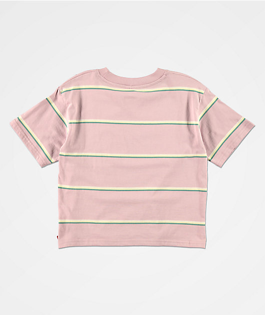 Dickies Lilac Stripe Crop T-Shirt