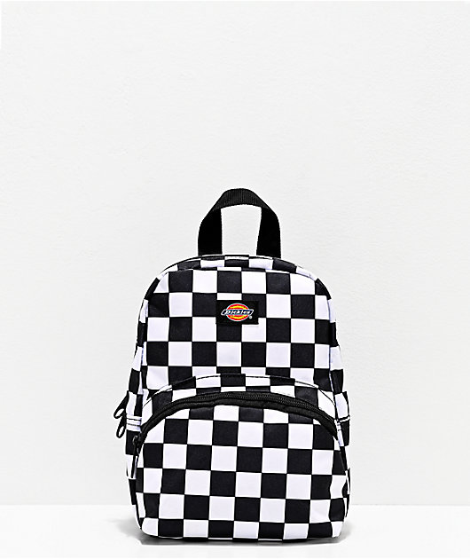 black and white mini backpack