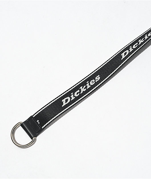 Dickies Logo cinto de tela con anillo d en negro