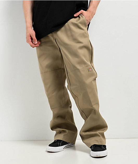Dickies Loose Fit Khaki Double Knee Work Pants | Zumiez