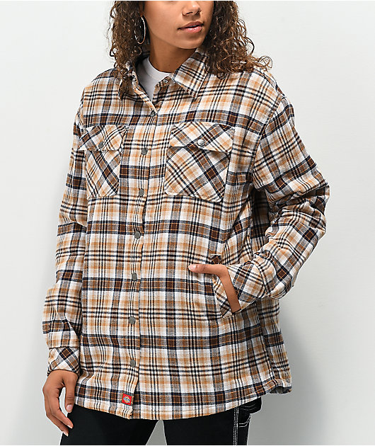 tan checkered jacket