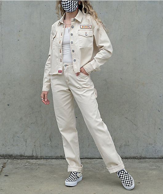 dickies white denim jacket