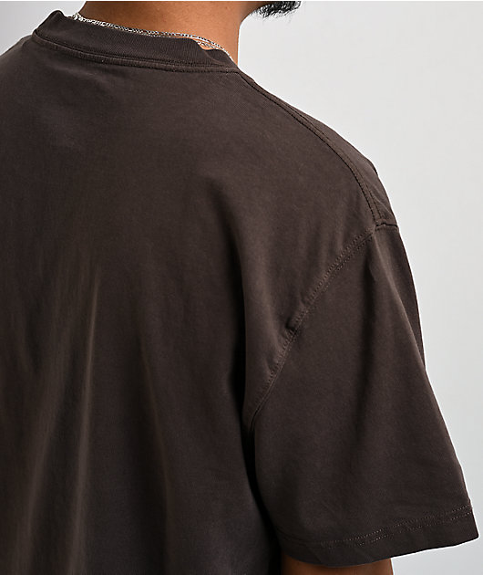 Dickies Pigment Dye Brown Heavyweight Pocket T-Shirt