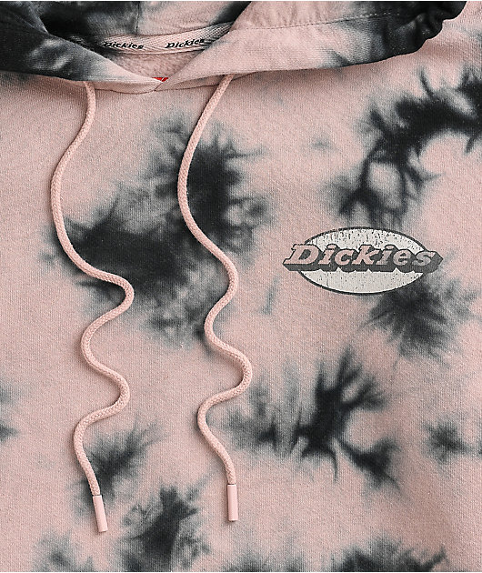 Dickies Pink & Black Tie Dye Hoodie