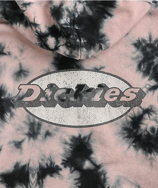 Dickies Pink & Black Tie Dye Hoodie