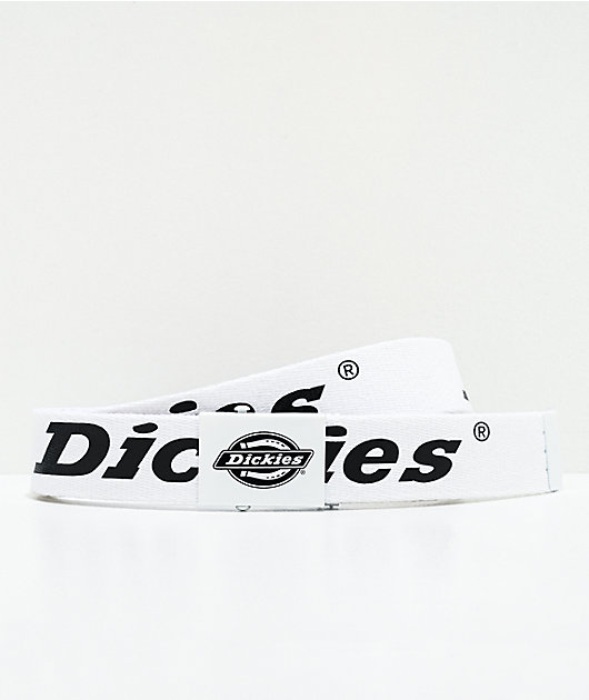 Dickies Script White & Black Web Belt | Zumiez