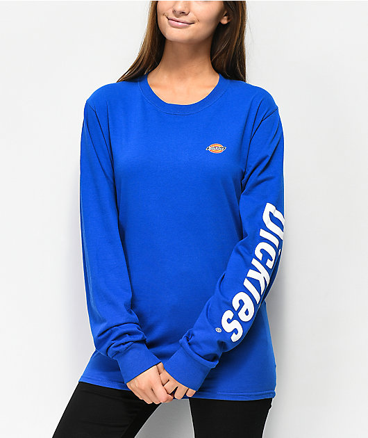 royal blue long sleeve shirt womens