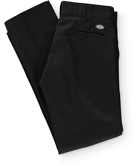 dickies flat front work pants slim fit