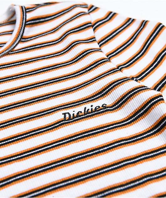 Dickies Stripe Rust Crop Long Sleeve T-Shirt