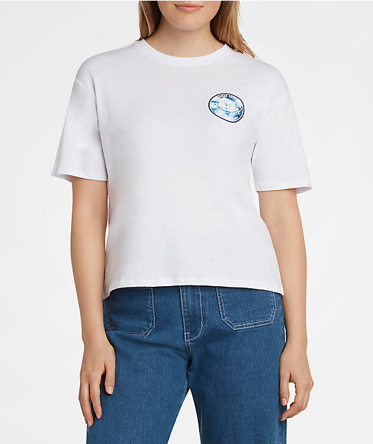 Dickies Tie Dye Logo Badge White Crop T 