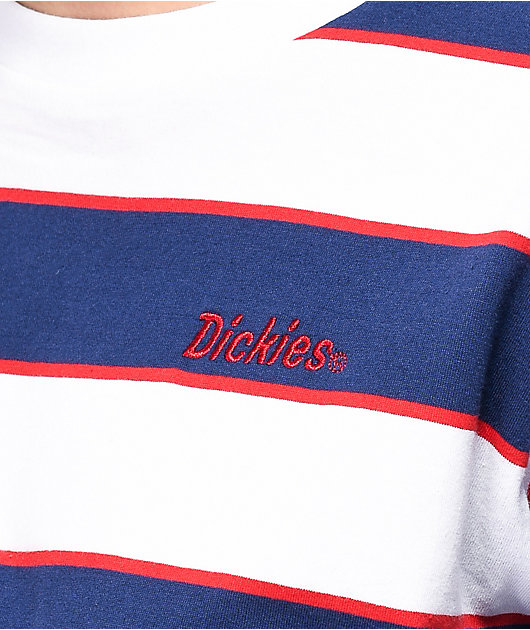 Dickies Tomboy Navy, White & Red Stripe T-Shirt