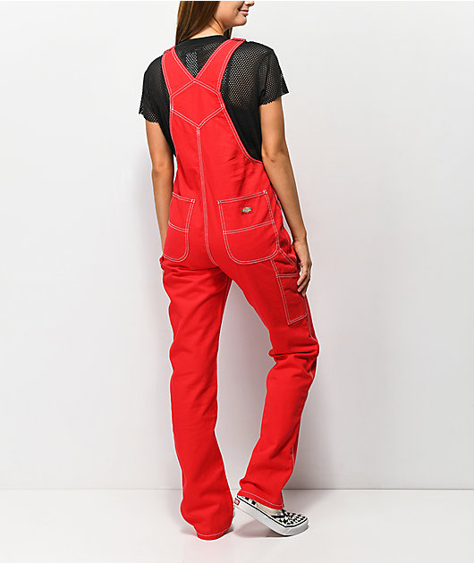 Dickies Twill Red Overalls 