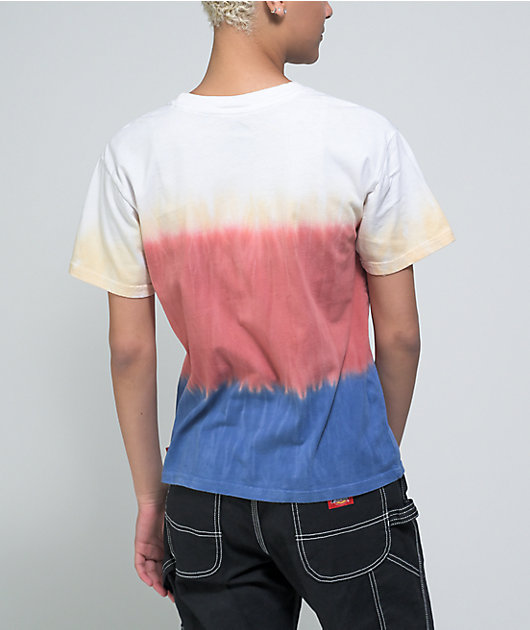 Dickies White, Apricot, & Blue Dip Dye T-Shirt