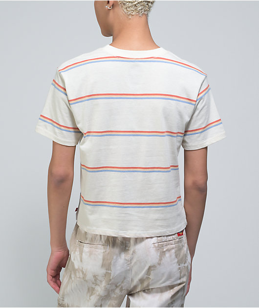 Dickies White, Blue, & Red Stripe T-Shirt | Zumiez