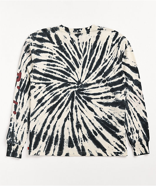 Dickies White & Black Tie Dye Long Sleeve T-Shirt