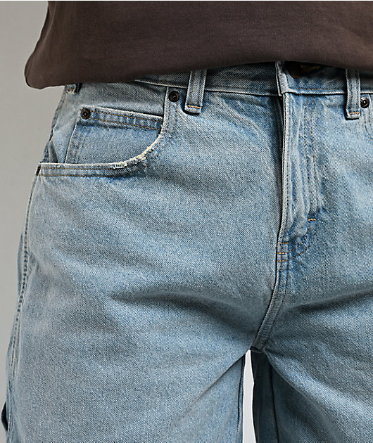 Dickies Worn-In Light Blue Wash Carpenter Shorts