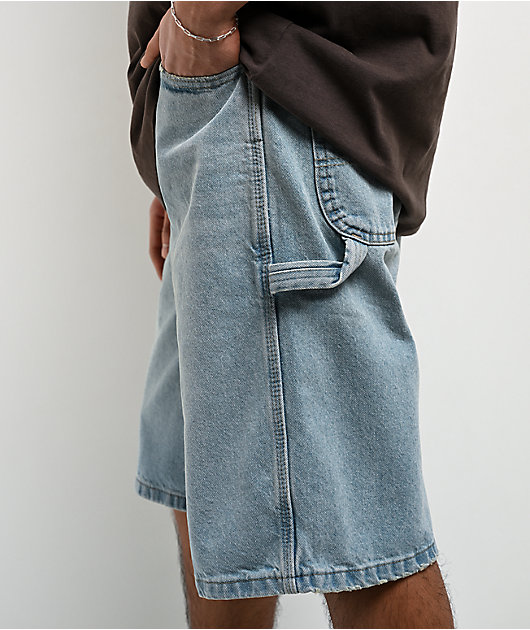 Dickies Worn-In Light Blue Wash Carpenter Shorts | Zumiez