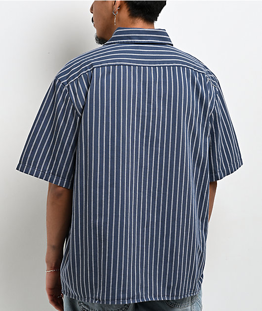 Dickies Worn-In White & Blue Work Shirt