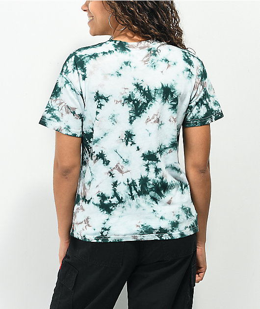 Dickies camiseta tie dye verde bosque y blanco