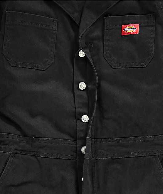 Dickies mono negro con botones delanteros