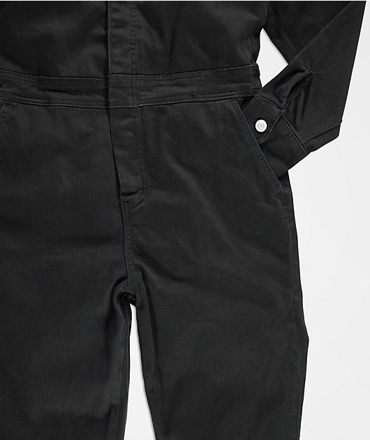 Dickies mono negro con botones delanteros
