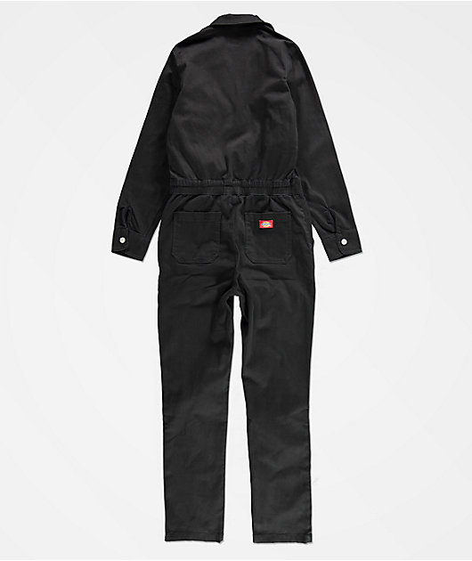 Dickies mono negro con botones delanteros