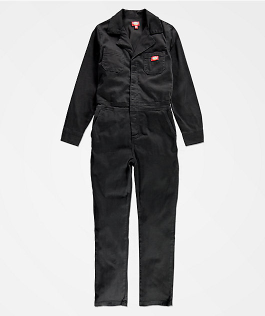 Dickies mono negro con botones delanteros