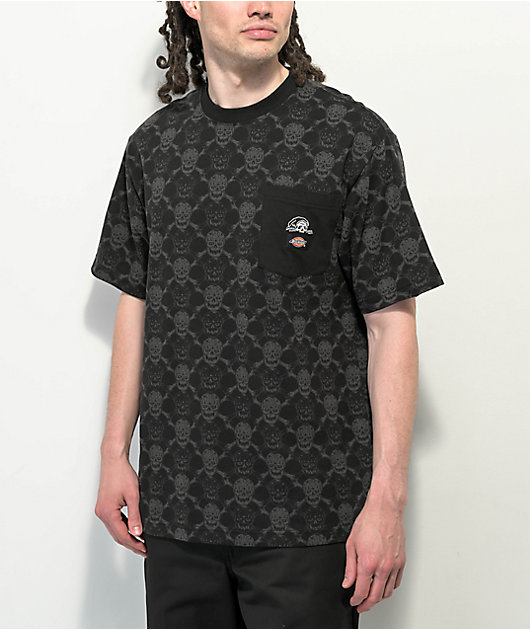 Dickies x Lurking Class by Sketchy Tank Skull & Bones Black