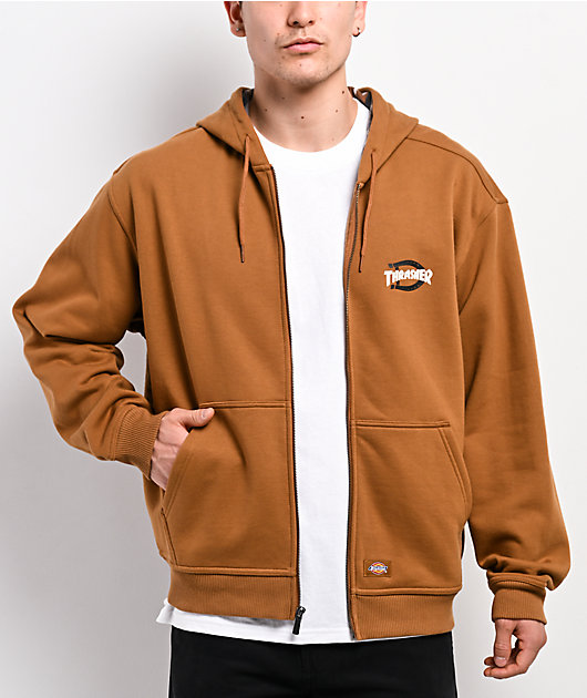 Dickies x Thrasher Brown Zip Hoodie | Zumiez