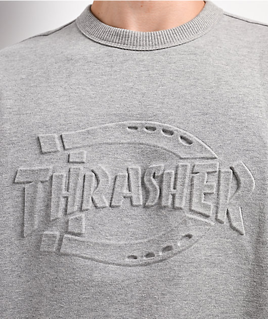 Dickies x Thrasher Grey Crewneck Sweatshirt | Zumiez