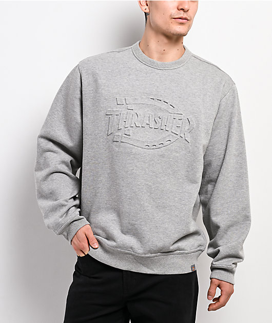 Dickies x Thrasher Grey Crewneck Sweatshirt | Zumiez