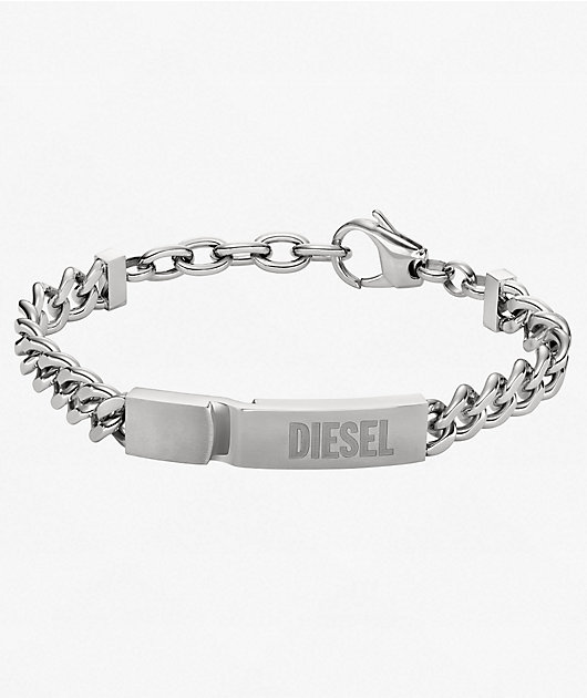 Diesel ID Silver Bracelet | Zumiez